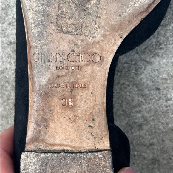 Jimmy Choo Black Pointed Flats - Picture 3 of 6